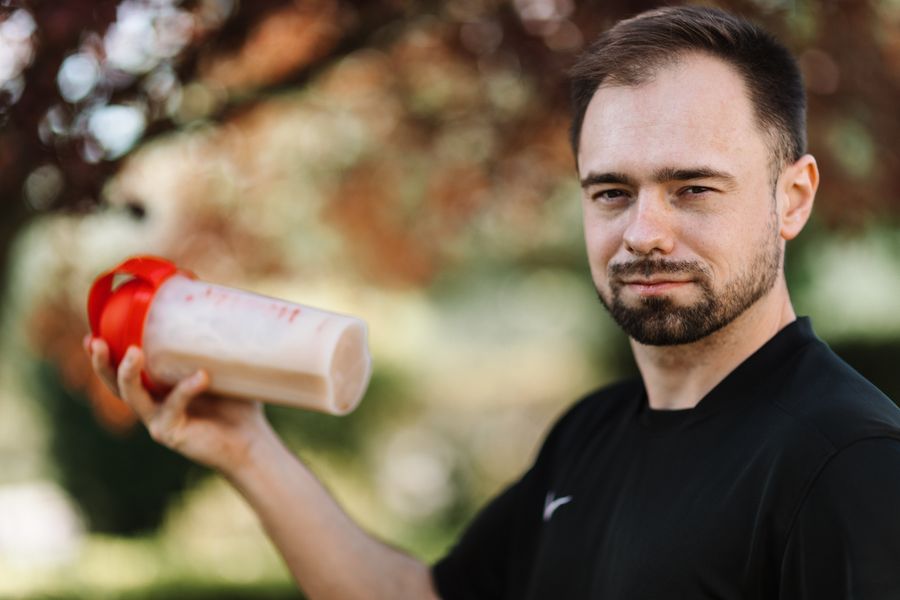 Batido de proteínas para suplementos deportivos