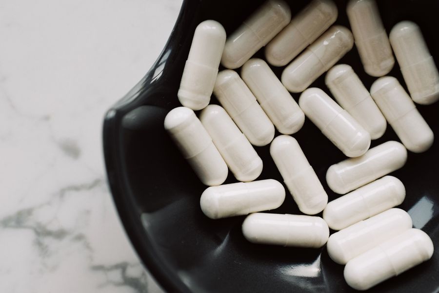 Cápsulas de glutamina para salud