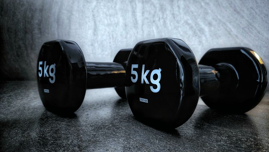 Mancuernas de 5 kg para entrenamiento seguro